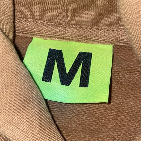 Supervsn‎ Heavyweight Chocolate Brown Hoodie with Graphic Print - Picture 3 of 6